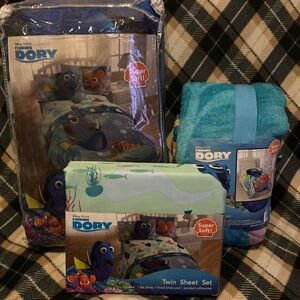 Disney Finding Dory Twin Sheet Set - Blue